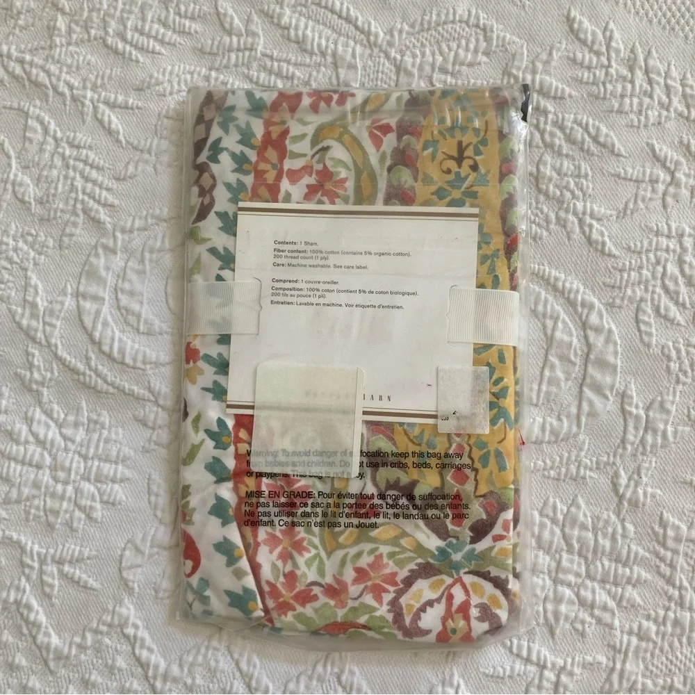 New Pottery Barn Foundations Agatha paisley sham standard pillow case